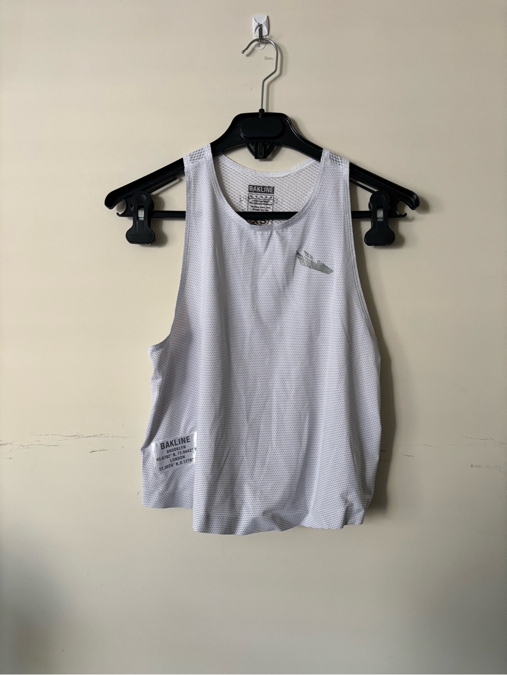 Bakline Sunset Crop CON Running Tank - Blizzard White